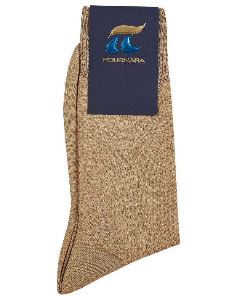 Ανδρική Κάλτσα Μονόχρωμη με Μικροσχέδιο Pournara